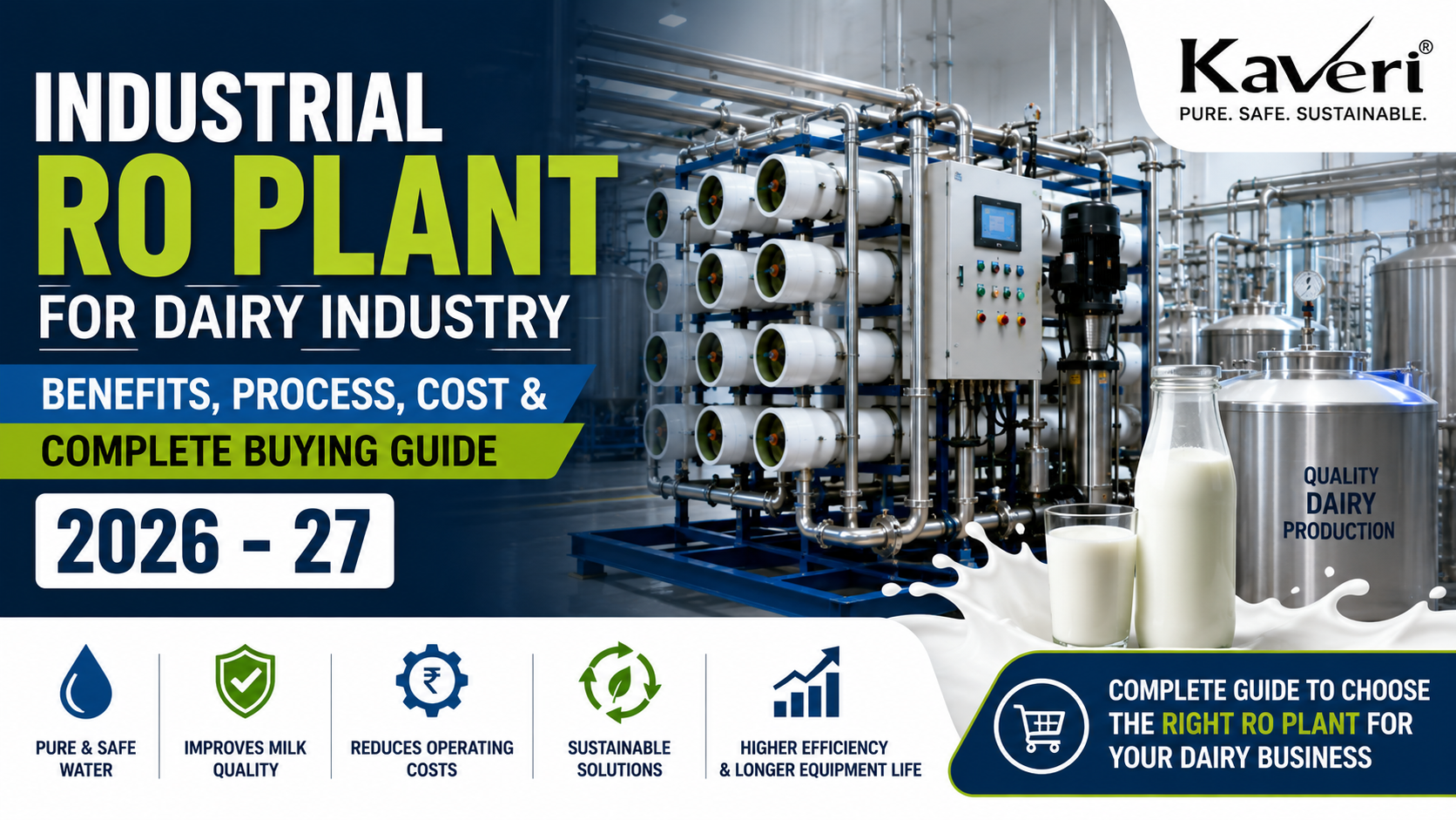 Industrial RO Plant for Dairy Industry: Benefits, Process, Cost & Complete Buying Guide (2026 - 27)