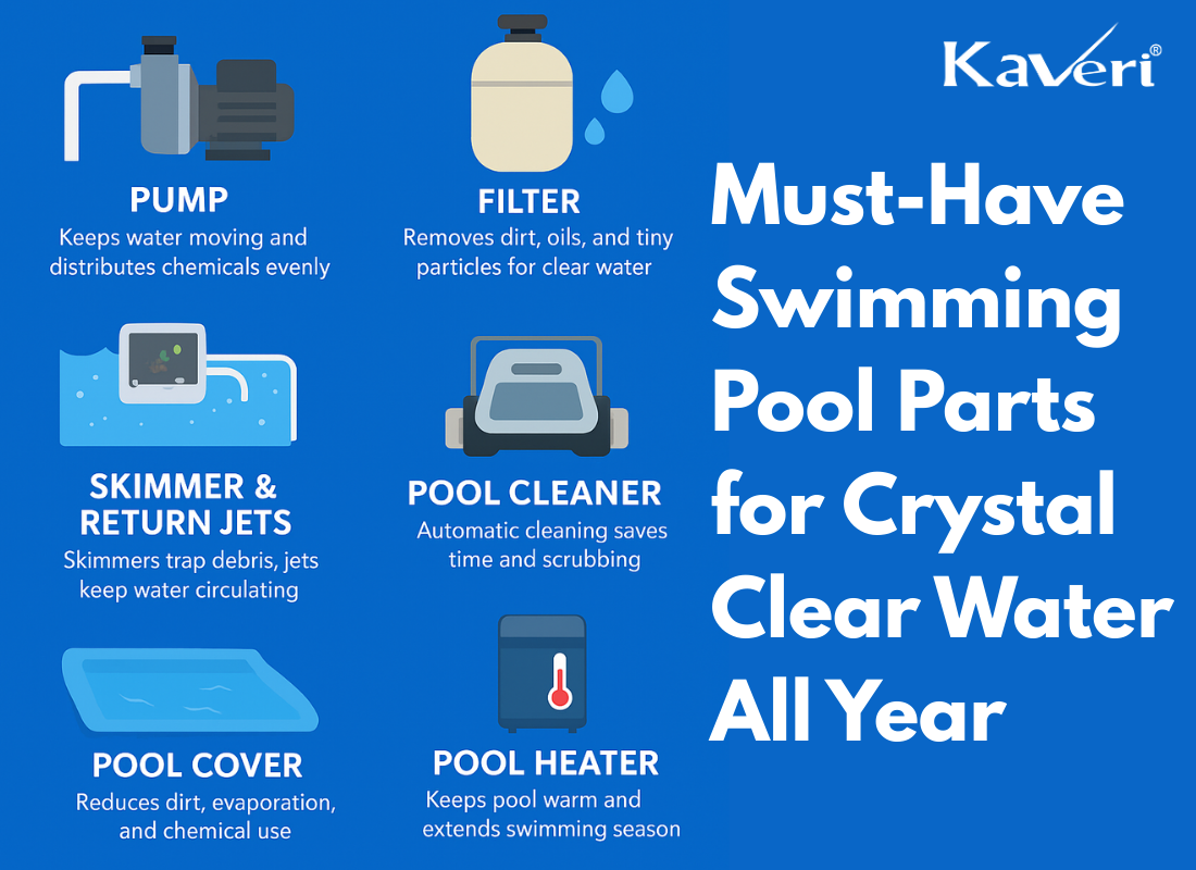 Must-Have Swimming Pool Parts for Crystal Clear Water All Year